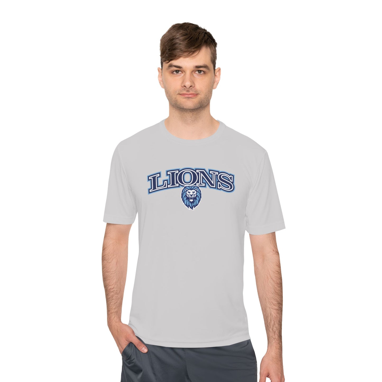 Lions Athletic Logo Tee — Moisture-Wicking Sports T-Shirt