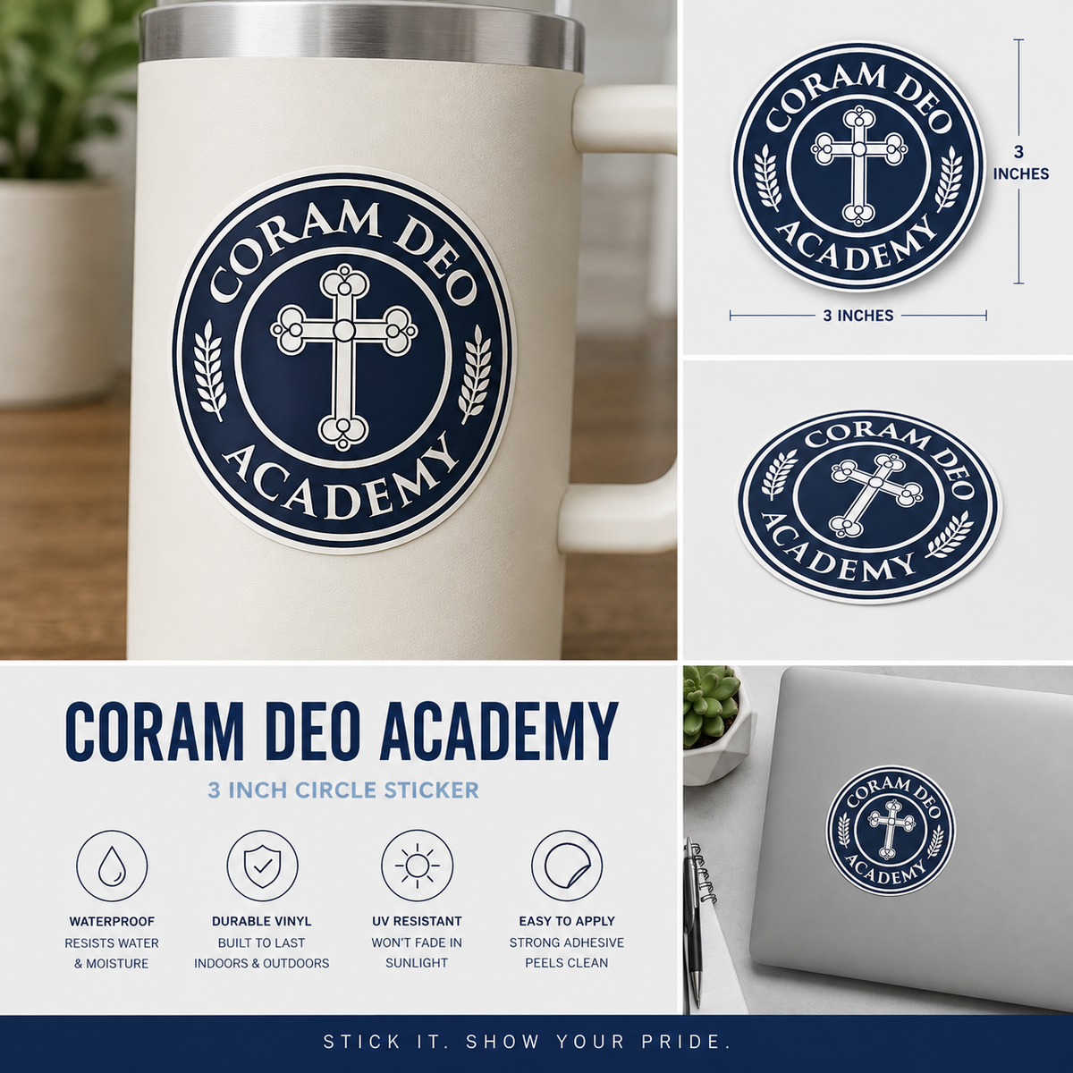 Sticker - Navy Crest