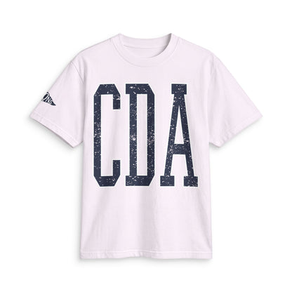 CDA boxy cropped tee with sleeve detail
