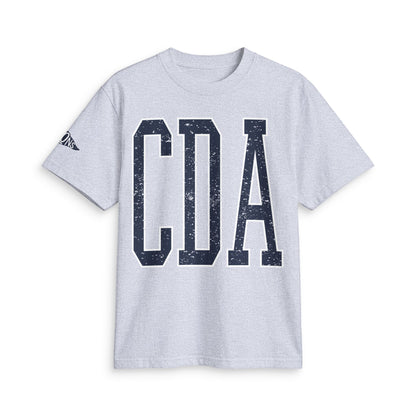 CDA boxy cropped tee with sleeve detail