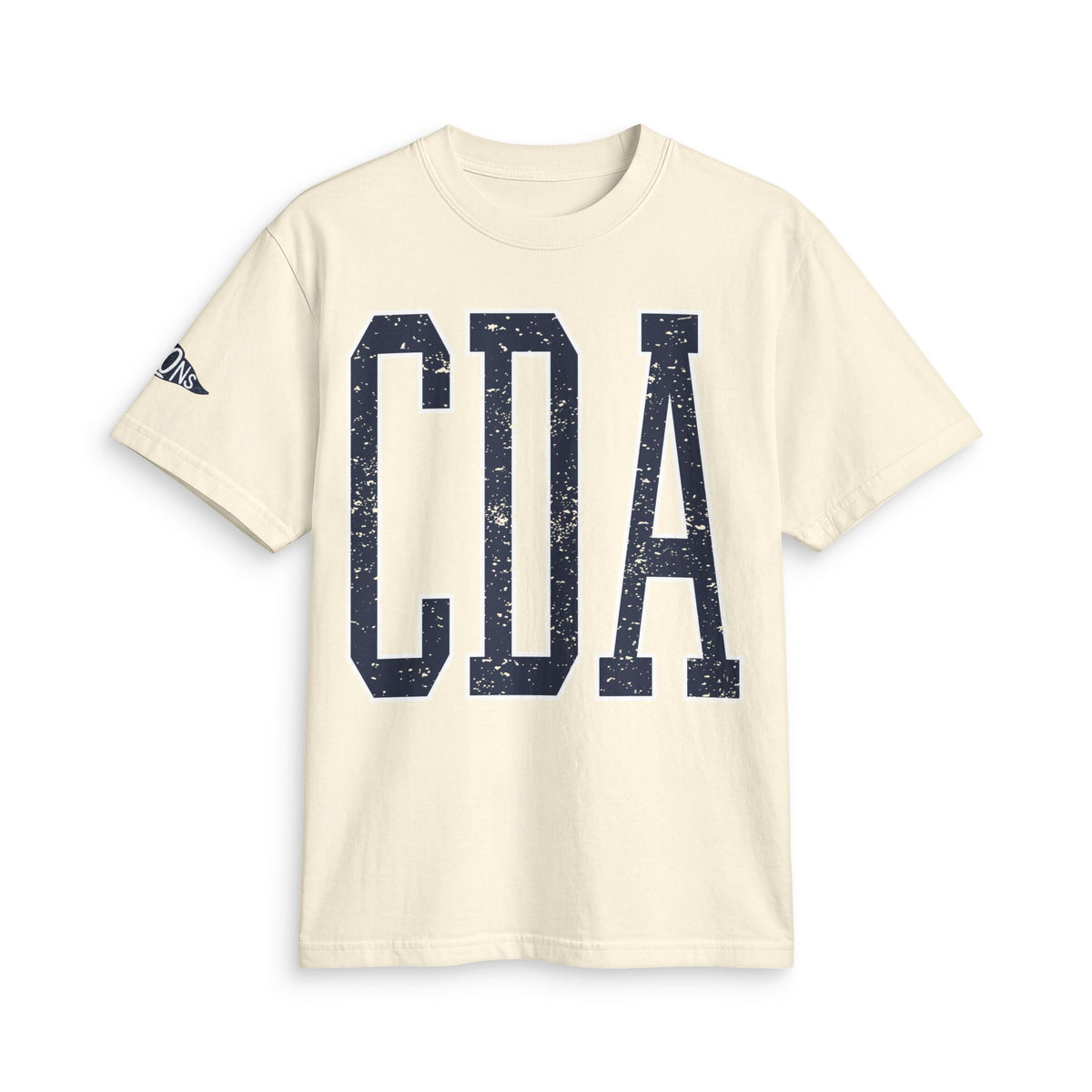 CDA boxy cropped tee with sleeve detail