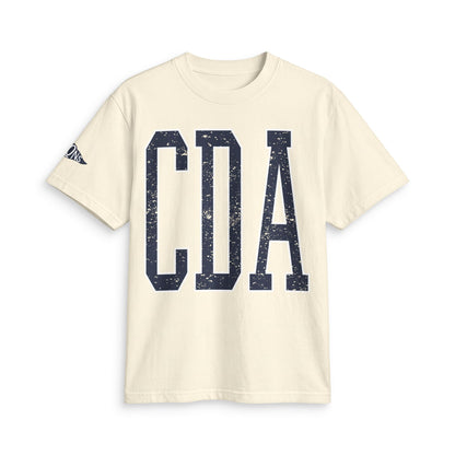 CDA boxy cropped tee with sleeve detail