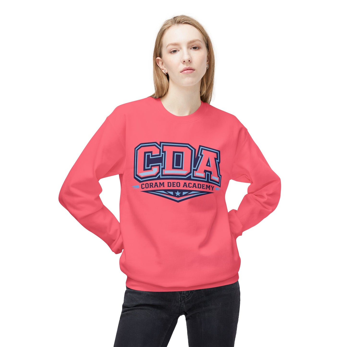 CDA Coram Deo Academy Crewneck Sweatshirt — Collegiate CDA