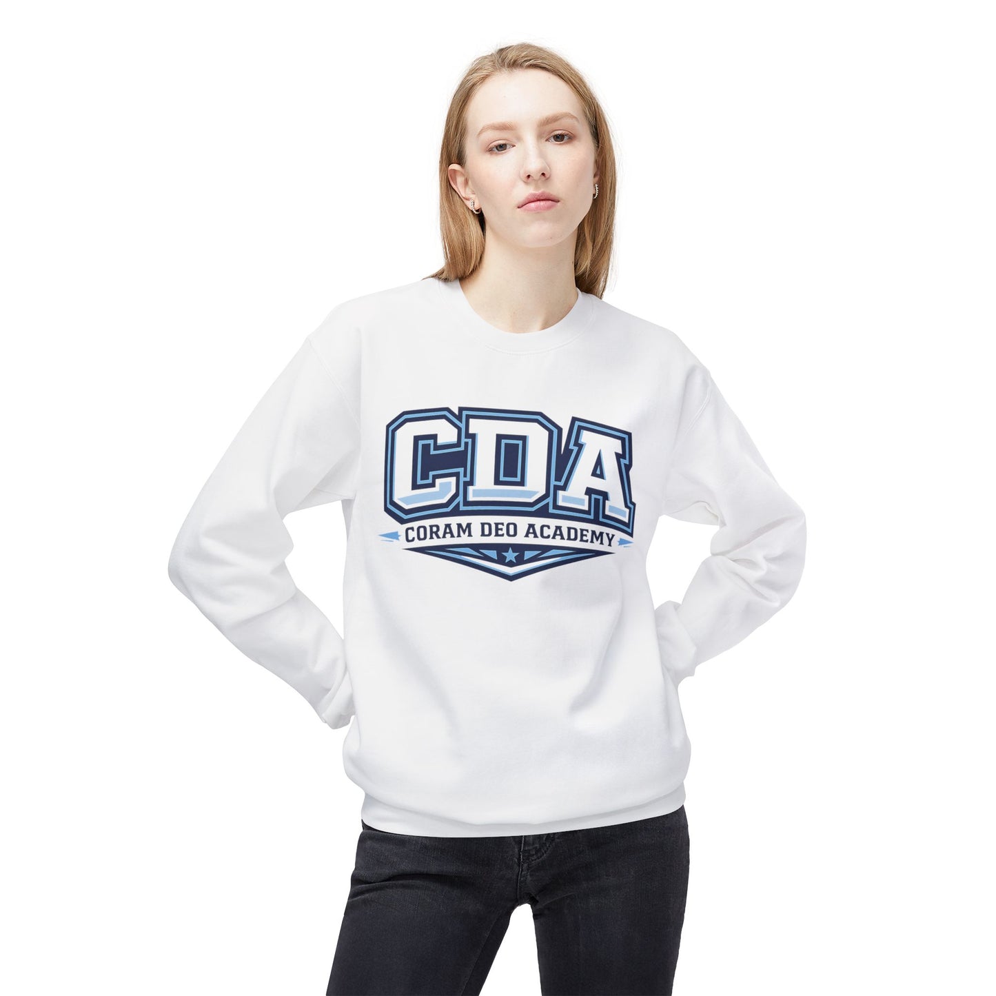 CDA Coram Deo Academy Crewneck Sweatshirt — Collegiate CDA