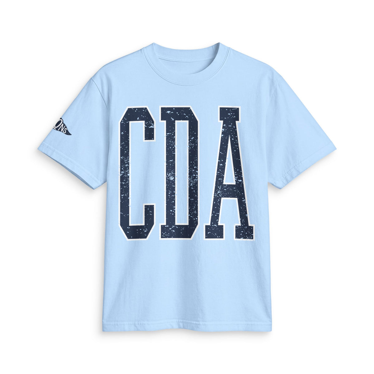 CDA boxy cropped tee with sleeve detail