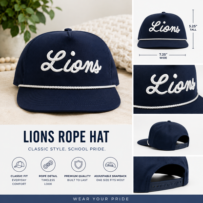 Script Lions Embroidered Cap