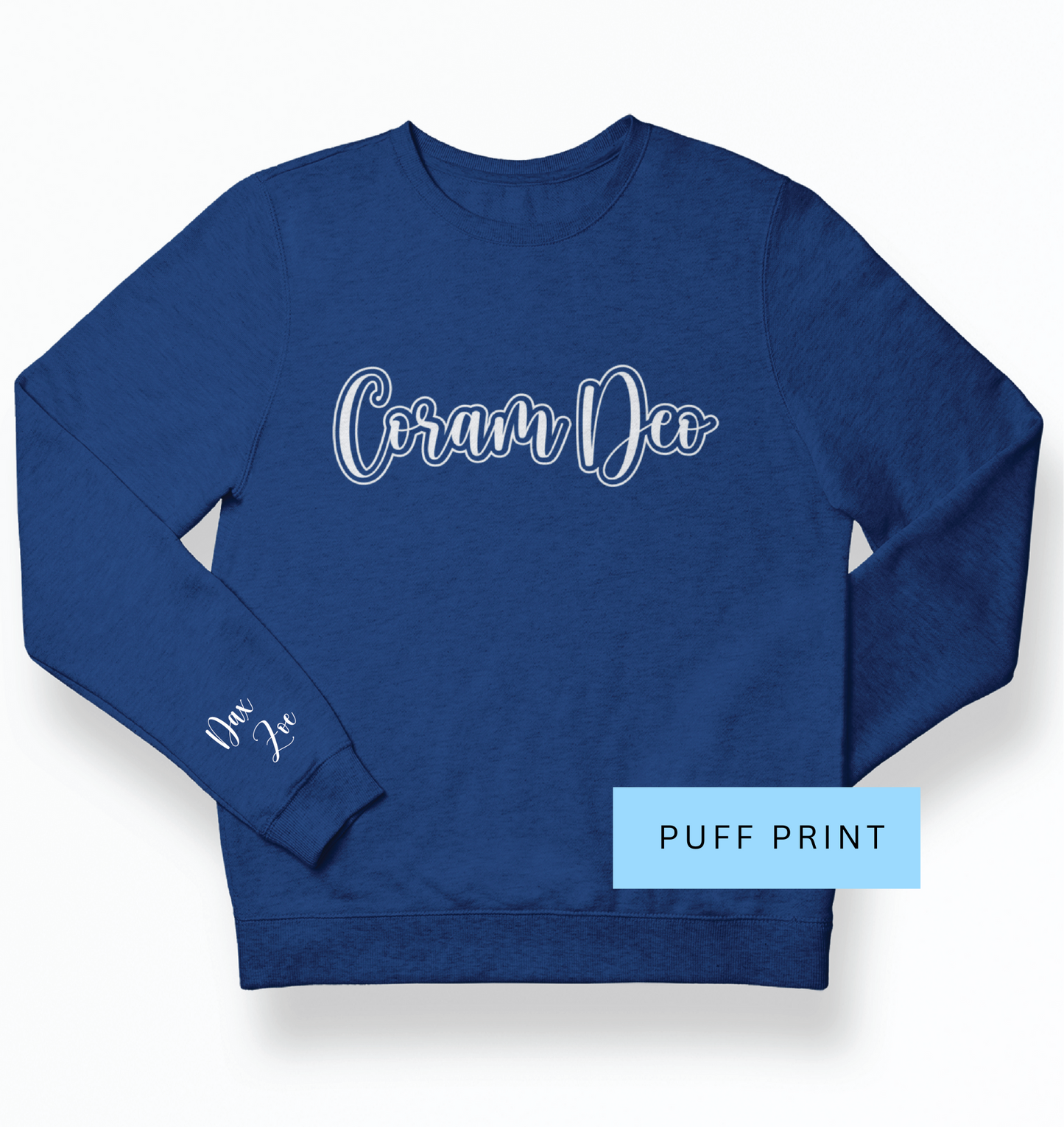 Personalized! Coram Deo Navy Sweatshirt