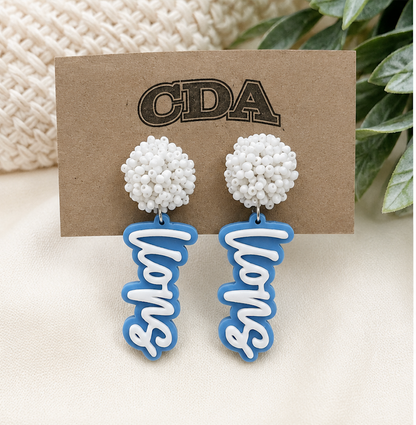 Lion Script Earrings