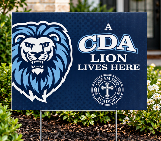CDA Lion Lives Here - Yard Sign